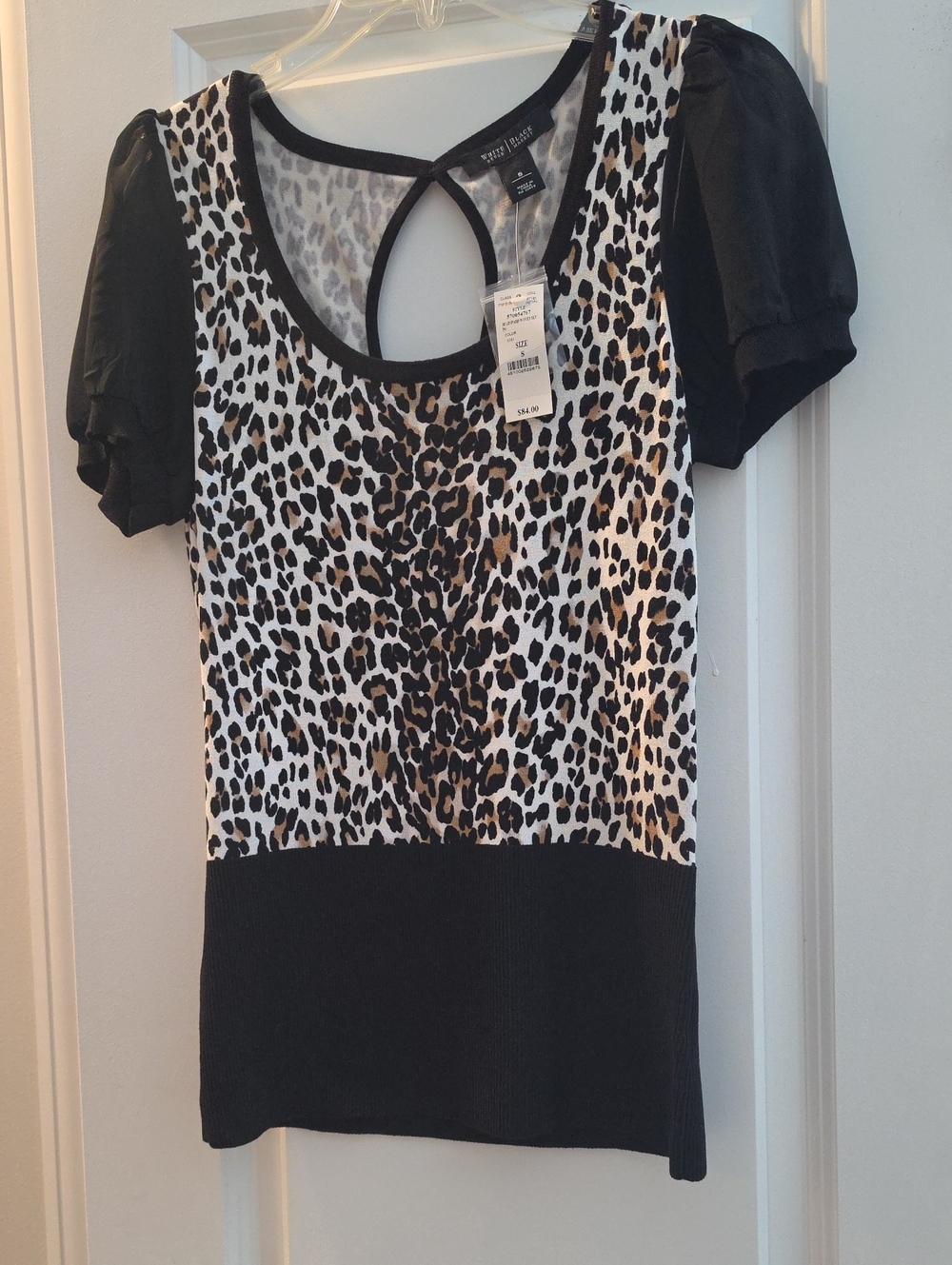 Leopard Print Womens Dress Top Sweater Fabric Non Smoker